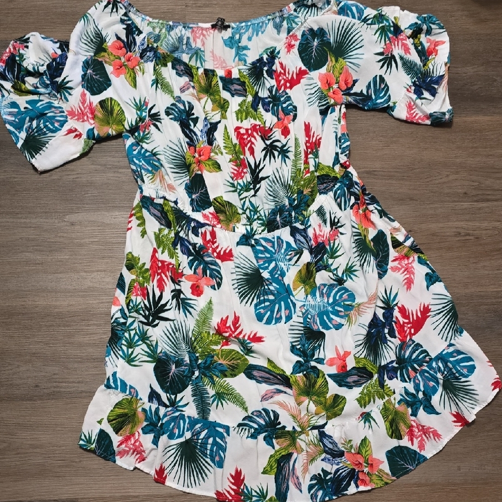 New Look Tropical Print Dress - Multicolor